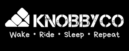 KnobbyCo Brand Logo. Wake. Ride. Sleep. Repeat.